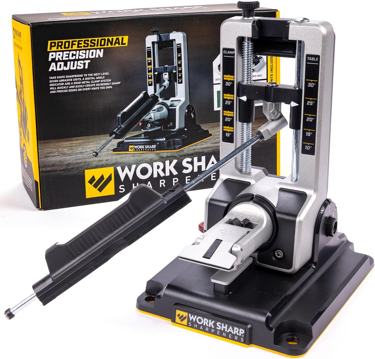 Professional Precision Adjust Knife Sharpener Kit - Complete Sharpening System for Kitchen, Pocket & Hunting Knives - Premium Angle-Guided Sharpening