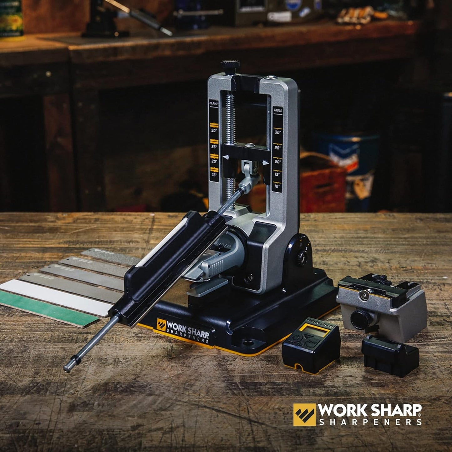 Professional Precision Adjust Knife Sharpener Kit - Complete Sharpening System for Kitchen, Pocket & Hunting Knives - Premium Angle-Guided Sharpening