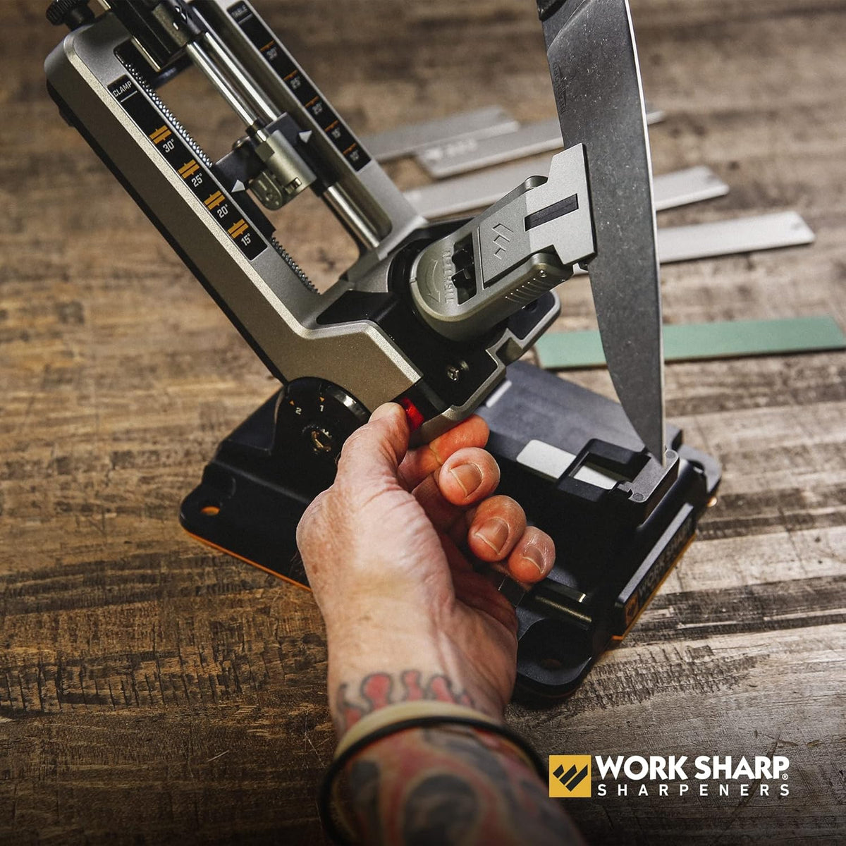 Professional Precision Adjust Knife Sharpener Kit - Complete Sharpening System for Kitchen, Pocket & Hunting Knives - Premium Angle-Guided Sharpening