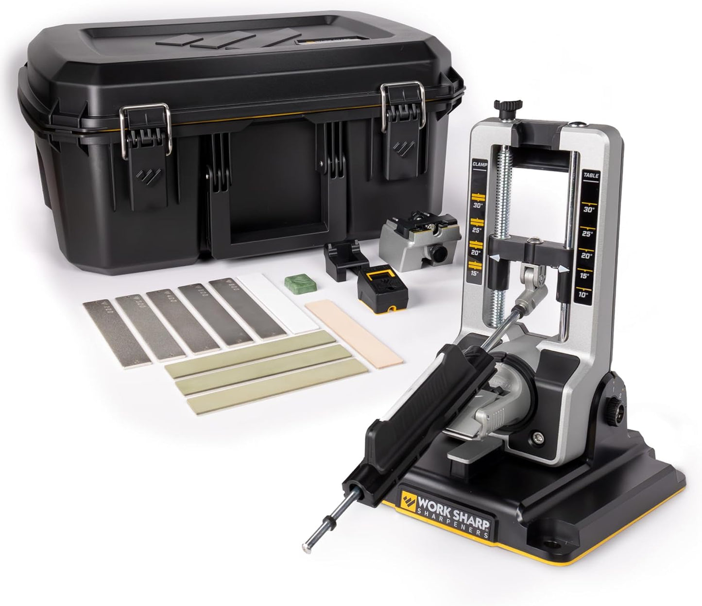 Professional Precision Adjust Knife Sharpener Kit - Complete Sharpening System for Kitchen, Pocket & Hunting Knives - Premium Angle-Guided Sharpening