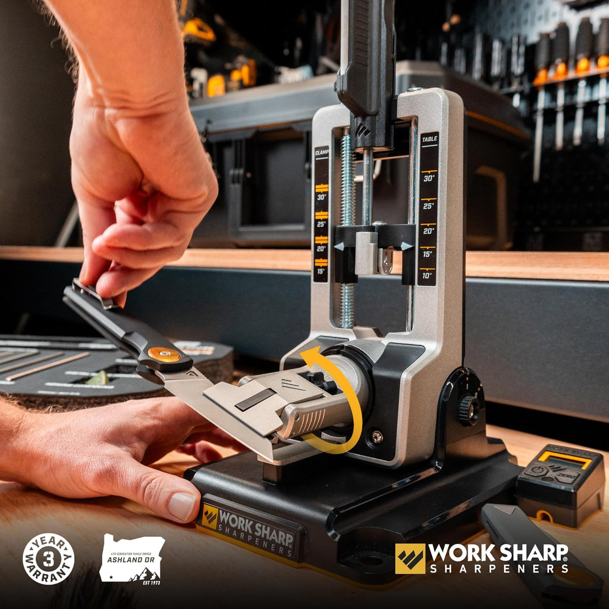 Professional Precision Adjust Knife Sharpener Kit - Complete Sharpening System for Kitchen, Pocket & Hunting Knives - Premium Angle-Guided Sharpening