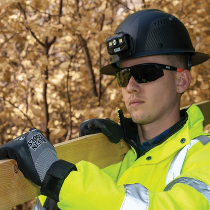Winter Work Gloves, Knit Dipped ANSI A4 Cut-Resistant, Sandy Latex Coated, Fleece-Lined, Touchscreen Capable