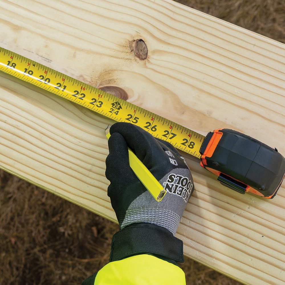 Winter Work Gloves, Knit Dipped ANSI A4 Cut-Resistant, Sandy Latex Coated, Fleece-Lined, Touchscreen Capable