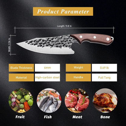 Huusk Boning Knife for Meat Cutting, 5.5" Fish Fillet Knives with Sheath | Sharp Filleting Knife for Meat Poultry Cutting, Outdoor Hunting, Gift for Men and Women