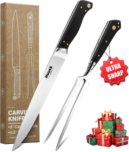 Huusk Boning Knife for Meat Cutting, 5.5" Fish Fillet Knives with Sheath | Sharp Filleting Knife for Meat Poultry Cutting, Outdoor Hunting, Gift for Men and Women