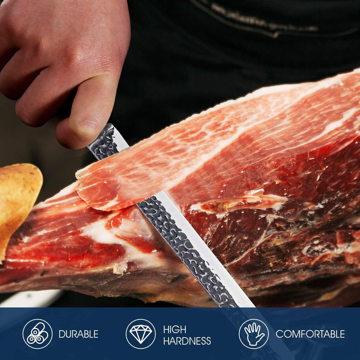 Huusk Boning Knife for Meat Cutting, 5.5" Fish Fillet Knives with Sheath | Sharp Filleting Knife for Meat Poultry Cutting, Outdoor Hunting, Gift for Men and Women