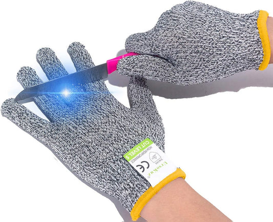 Cut Resistant Gloves for Kids XS (3-6 Years) High Performance Level 5 Protection, Food Grade Safety Kids Anti Cut Gloves for Kitchen Crafts DIY Yard Garden Lawn, Fits Both Hands, Full Size