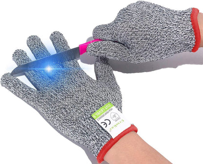 Cut Resistant Gloves for Kids XS (3-6 Years) High Performance Level 5 Protection, Food Grade Safety Kids Anti Cut Gloves for Kitchen Crafts DIY Yard Garden Lawn, Fits Both Hands, Full Size