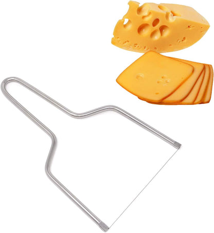 2PCS Stainless Steel Butter Cheese Wire Cutters Slicers Knives for Kitchen (for soft cheese)