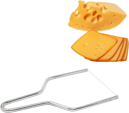 2PCS Stainless Steel Butter Cheese Wire Cutters Slicers Knives for Kitchen (for soft cheese)