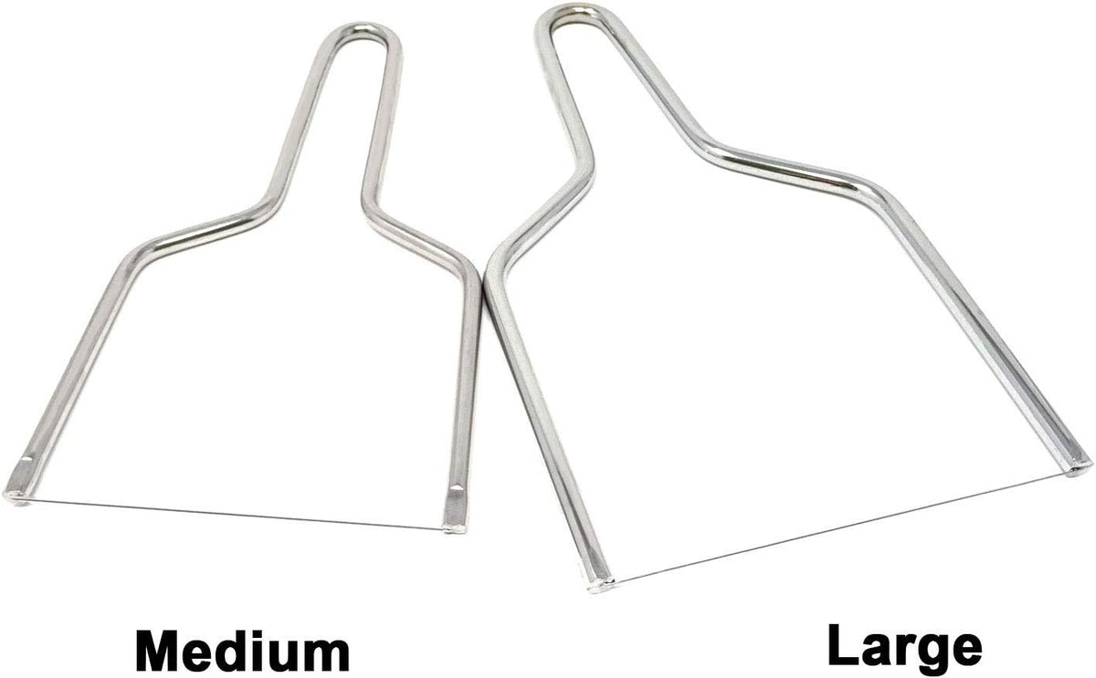 2PCS Stainless Steel Butter Cheese Wire Cutters Slicers Knives for Kitchen (for soft cheese)