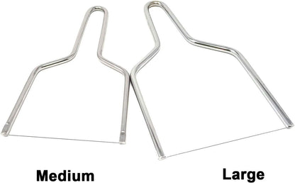 2PCS Stainless Steel Butter Cheese Wire Cutters Slicers Knives for Kitchen (for soft cheese)