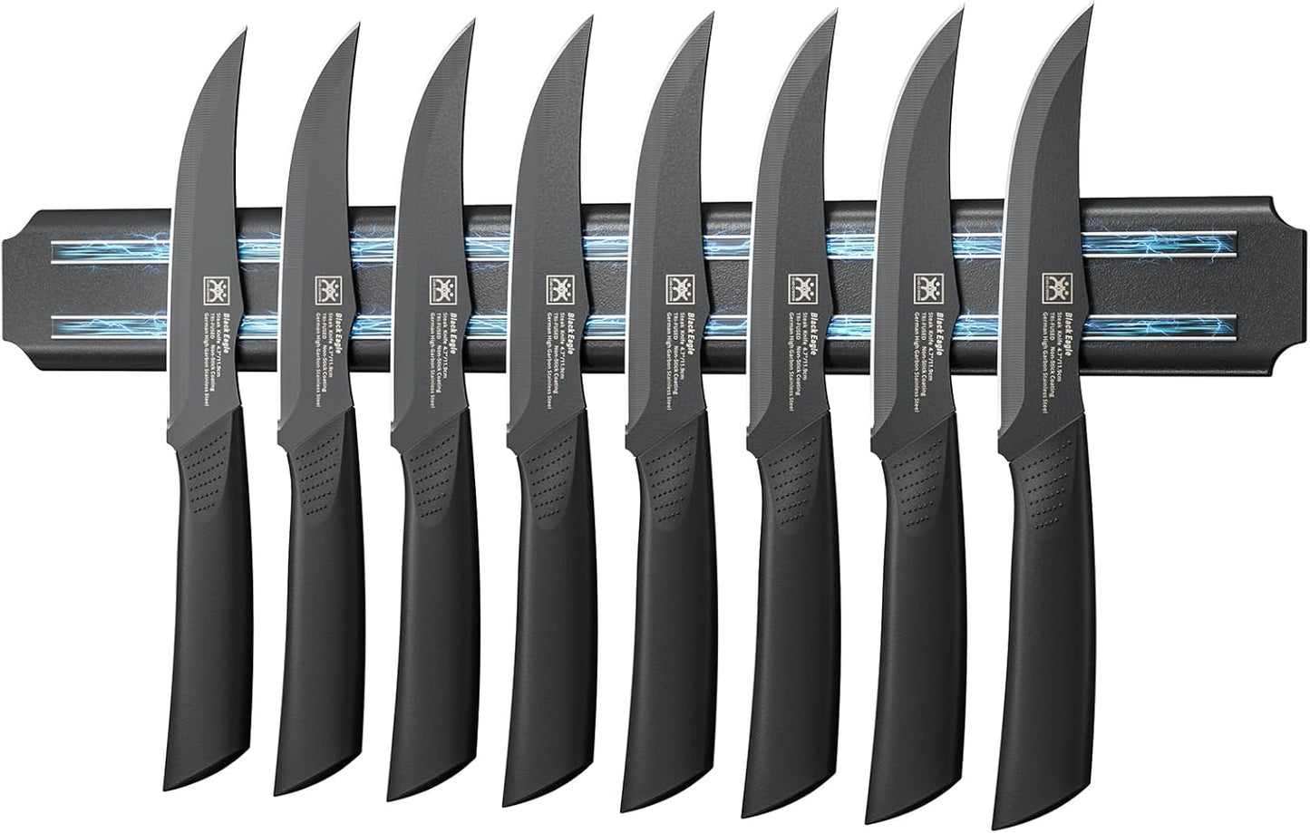 Steak Knives Set of 6, 4.7 Inch Dishwasher Safe Non-Serrated Table Knives, Ultra Sharp for Precise Cutting, Non-Stick Blade & Rust Proof, Easy to Maintain Ideal for Home Restaurant Party