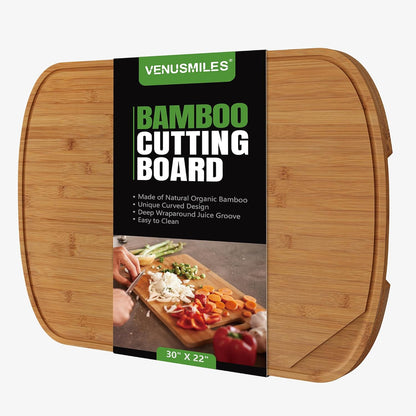Walnut Wood Cutting Board for Kitchen with Deep Juice Groove & Side Handles, 17”L x 11”W x 0.8”H, Handcrafted North American Black Walnut Wood Grain, Medium Chopping Board, Reversible Butcher Block