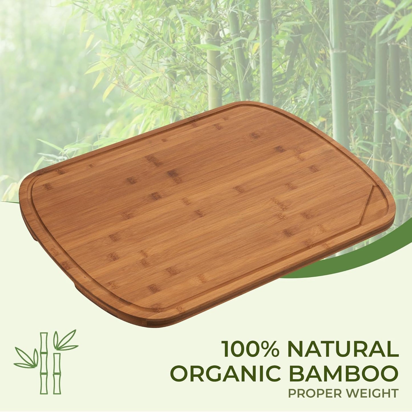 Walnut Wood Cutting Board for Kitchen with Deep Juice Groove & Side Handles, 17”L x 11”W x 0.8”H, Handcrafted North American Black Walnut Wood Grain, Medium Chopping Board, Reversible Butcher Block