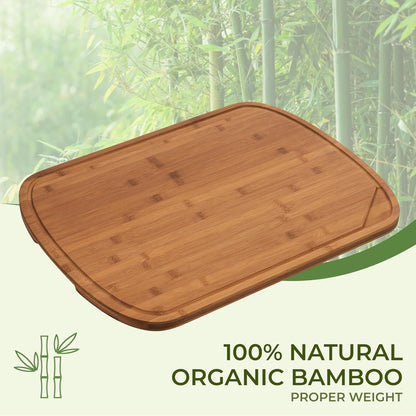 Walnut Wood Cutting Board for Kitchen with Deep Juice Groove & Side Handles, 17”L x 11”W x 0.8”H, Handcrafted North American Black Walnut Wood Grain, Medium Chopping Board, Reversible Butcher Block