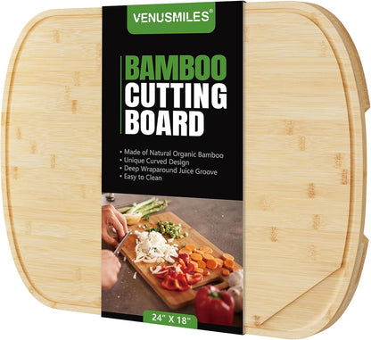 Walnut Wood Cutting Board for Kitchen with Deep Juice Groove & Side Handles, 17”L x 11”W x 0.8”H, Handcrafted North American Black Walnut Wood Grain, Medium Chopping Board, Reversible Butcher Block