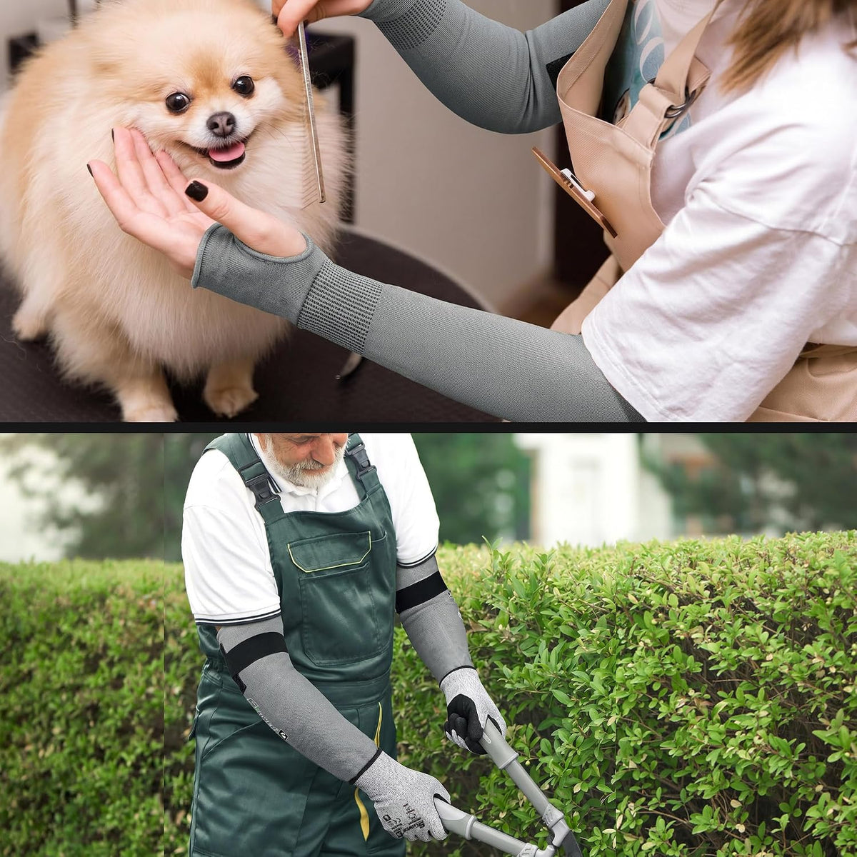 22in AIR-SKIN A6 Cut Resistant Arm Sleeves for Gardening, S901