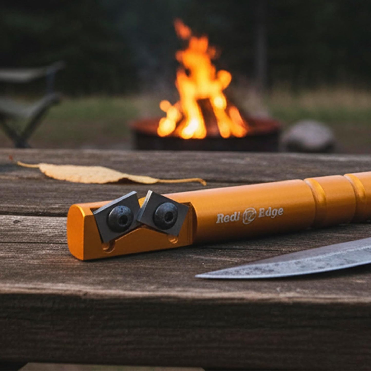 Portable Knife Sharpener - Pocket knife Sharpener with Duromite Sharpening Elements - Honing Rod with 20° Double Edge for Kitchen, Home & Hunting