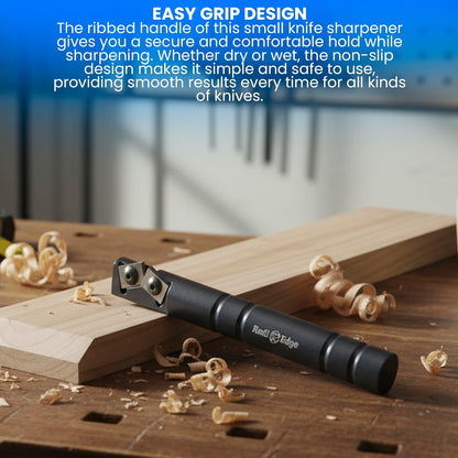 Portable Knife Sharpener - Pocket knife Sharpener with Duromite Sharpening Elements - Honing Rod with 20° Double Edge for Kitchen, Home & Hunting