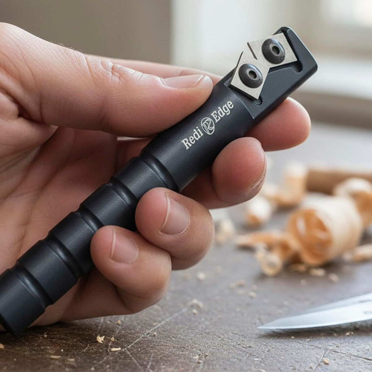 Portable Knife Sharpener - Pocket knife Sharpener with Duromite Sharpening Elements - Honing Rod with 20° Double Edge for Kitchen, Home & Hunting