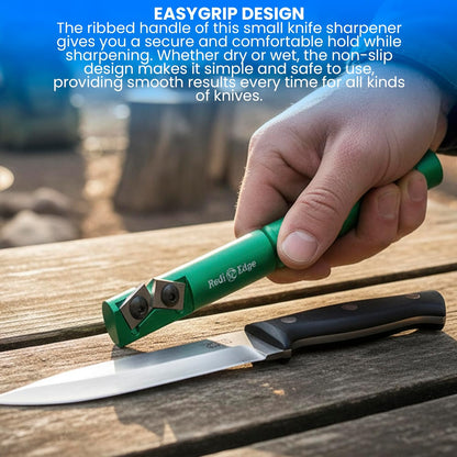 Portable Knife Sharpener - Pocket knife Sharpener with Duromite Sharpening Elements - Honing Rod with 20° Double Edge for Kitchen, Home & Hunting