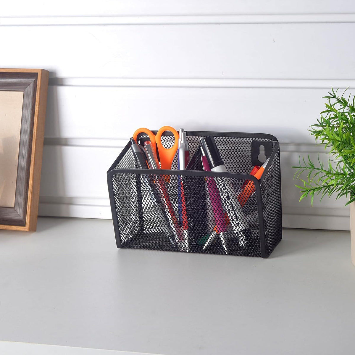 Wall Hanging Pencil Holder With Slatwall J Hooks Slatwall Pencil Cup Wall Mounted Pen Holder Wall Marker Holder Metal Pencil Holder For Paintbrushes Pegboard Classroom Home