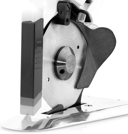 1500FR Octagonal Knife Cloth Cutting Machine, 4-Inch High Power Light Weight Fabric Cutter, 1" cutting capacity, High-power Electric Motor, Knife Guard, Automatic Sharpener, Thin Base Plate