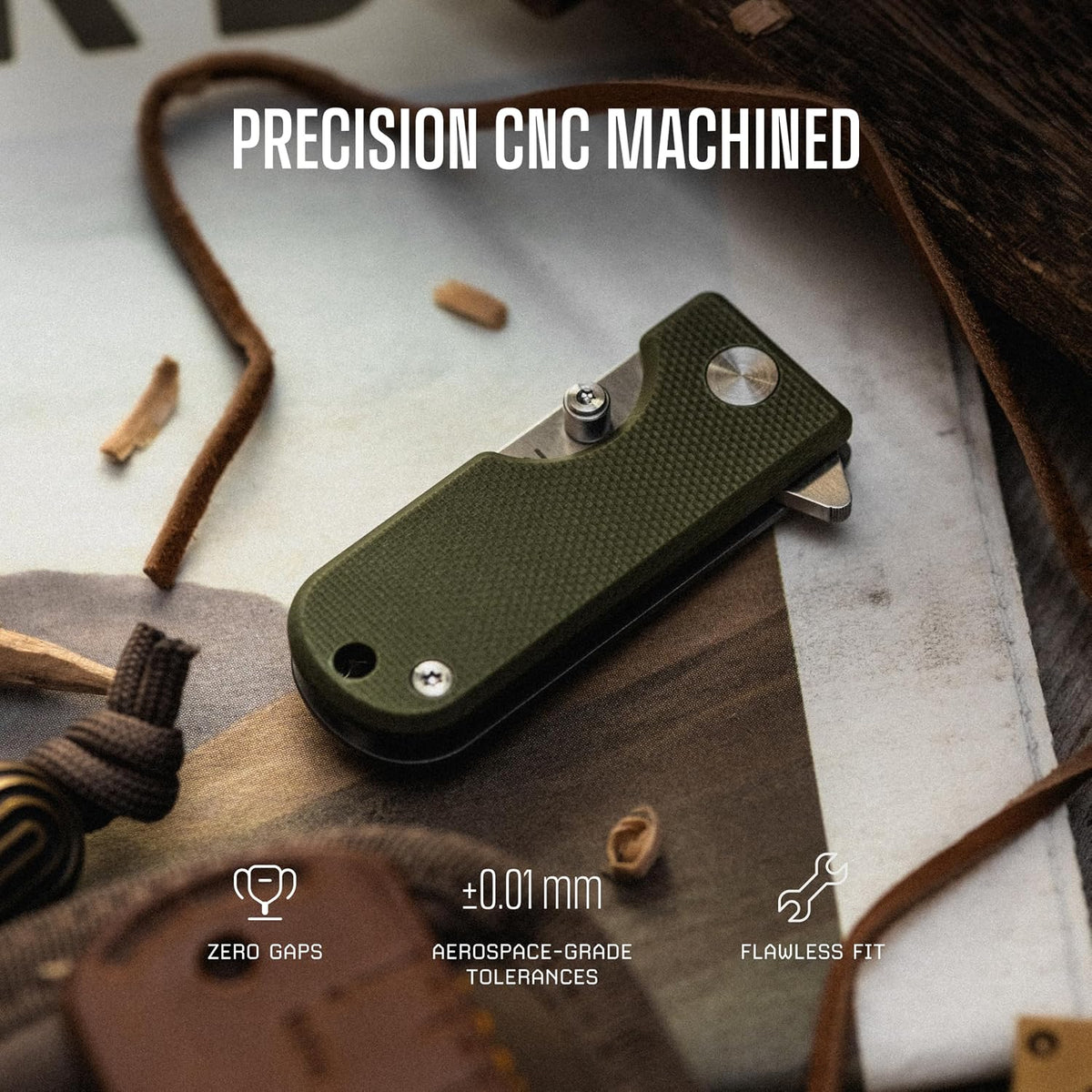 Microblade Premium Pocket Knife - 1.5" D2 Steel Blade, Titanium Case
