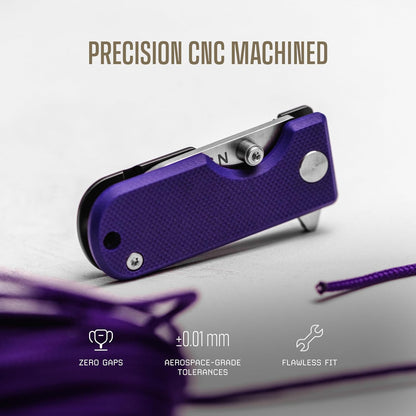 Microblade Premium Pocket Knife - 1.5" D2 Steel Blade, Titanium Case
