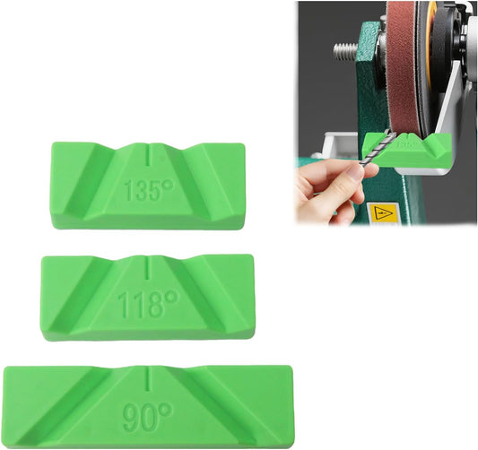 3PCS Drill Bit Sharpener Guide Jig, Chisel Sharpening Jig, Power Tool Accessory Jigs Containing 90°, 118° and 135° Angles, Suitable for Bench Grinders and Dulled Twist Drills