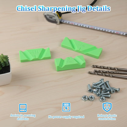 3PCS Drill Bit Sharpener Guide Jig, Chisel Sharpening Jig, Power Tool Accessory Jigs Containing 90°, 118° and 135° Angles, Suitable for Bench Grinders and Dulled Twist Drills