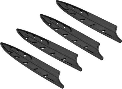ABS Safety Knife Cover Sleeves for 8" Carving Knife, Universal Chopping Edge Guard Blade Protector Sheath for Kitchen Bar, Black, 19.7cm L, Pack of 2