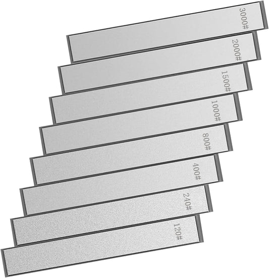 8 Pcs Diamond Sharpening Stones Set, diamond knife sharpening stone with a Non-Slip Base for Ruixin Sharpener