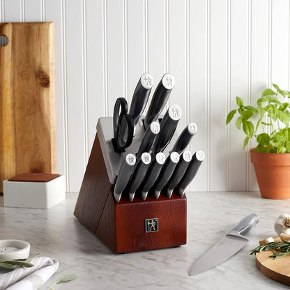 Graphite 20-pc Self-Sharpening Knife Set with Block - Black