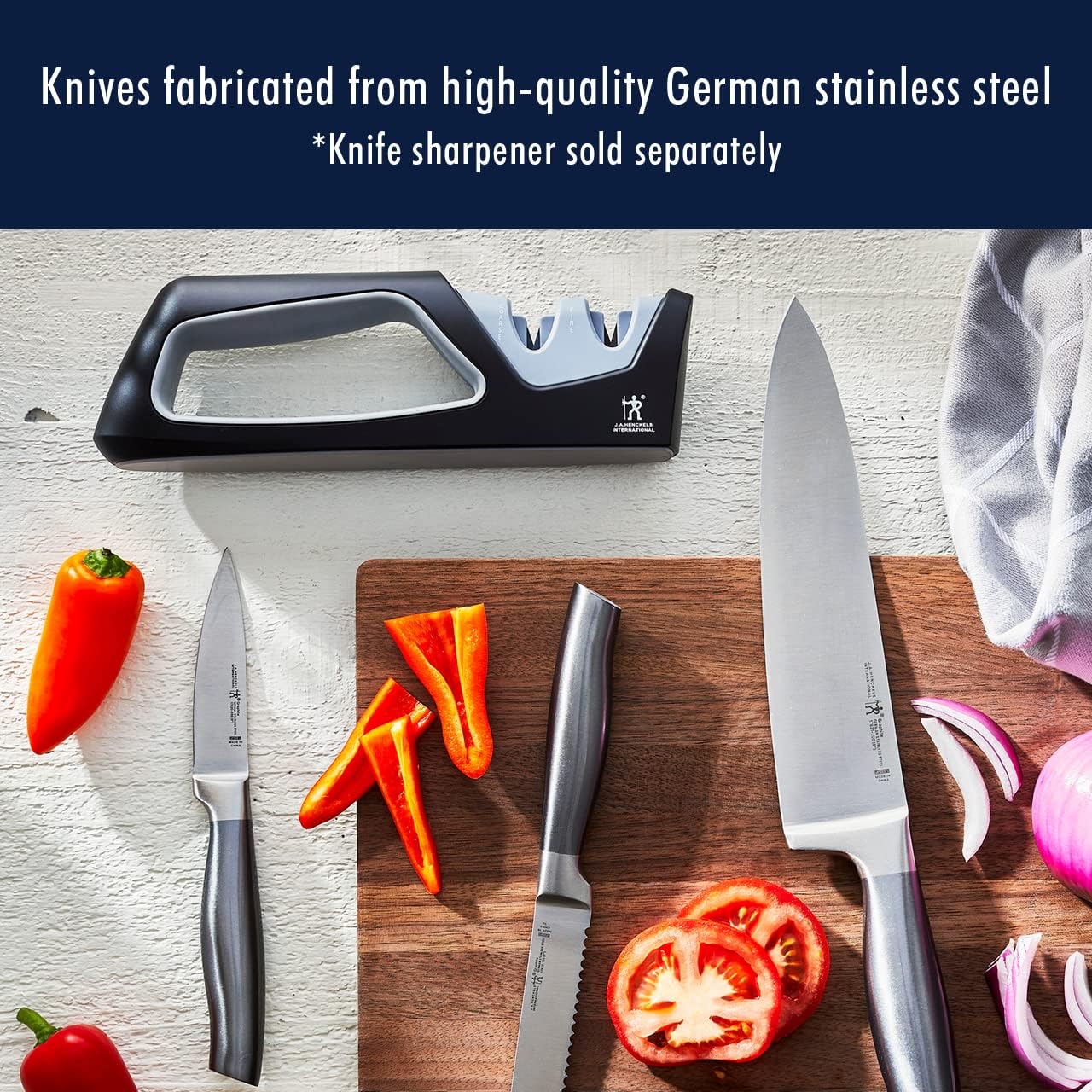 Graphite 20-pc Self-Sharpening Knife Set with Block - Black