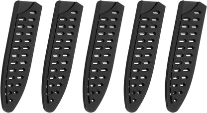 5Pcs Knife Cover Sleeves Blade Edge Guards for 6" Chef Knife Blade Edge Protector Cover Universal Knife Sheath for Kitchen, Black