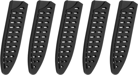 5Pcs Knife Cover Sleeves Blade Edge Guards for 6" Chef Knife Blade Edge Protector Cover Universal Knife Sheath for Kitchen, Black