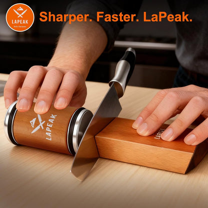 Rolling Knife Sharpener Kit, Knife Sharpener Tool, Knife Sharpening with Diamonds and Ceramic for Steel of Any Hardness, Kitchen, Outdoor & Utility Knives Sharpener with 15° & 20° Magnetic Angle.