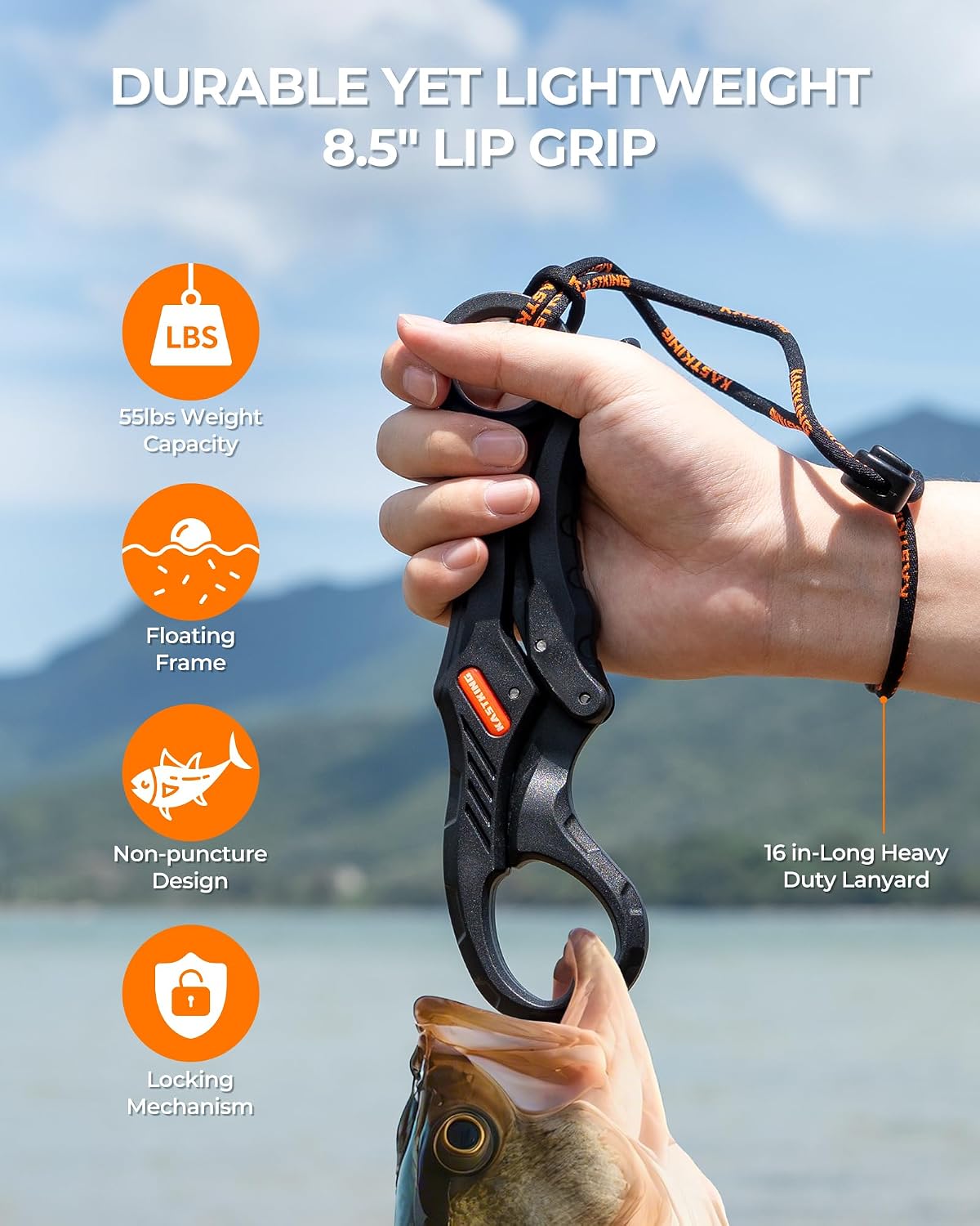 SteelStream Fishing Tool Set, Fishing Gear - Corrosion Resistant Fishing Pliers, Fillet Knife, Fishing Scissors, Fish Lip Gripper, Multi-Functional Jaw, Fishing Gifts for Men
