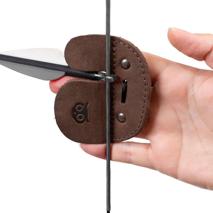 Archery Finger Tab, Protect Guard for Recurve Bows, Finger Protector, Shooting Practice Gear Sports & Outdoors, Full Grain Leather, Handmade