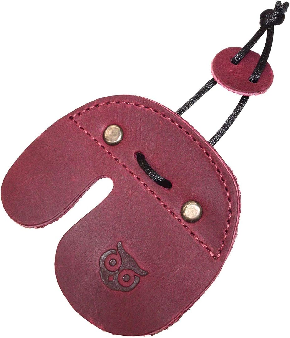 Archery Finger Tab, Protect Guard for Recurve Bows, Finger Protector, Shooting Practice Gear Sports & Outdoors, Full Grain Leather, Handmade