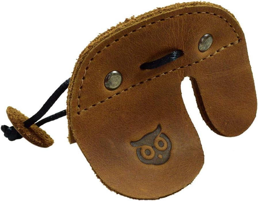 Archery Finger Tab, Protect Guard for Recurve Bows, Finger Protector, Shooting Practice Gear Sports & Outdoors, Full Grain Leather, Handmade