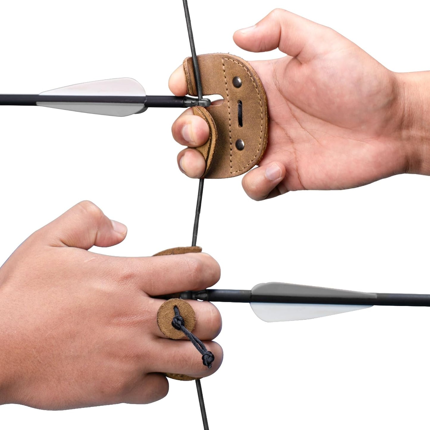 Archery Finger Tab, Protect Guard for Recurve Bows, Finger Protector, Shooting Practice Gear Sports & Outdoors, Full Grain Leather, Handmade