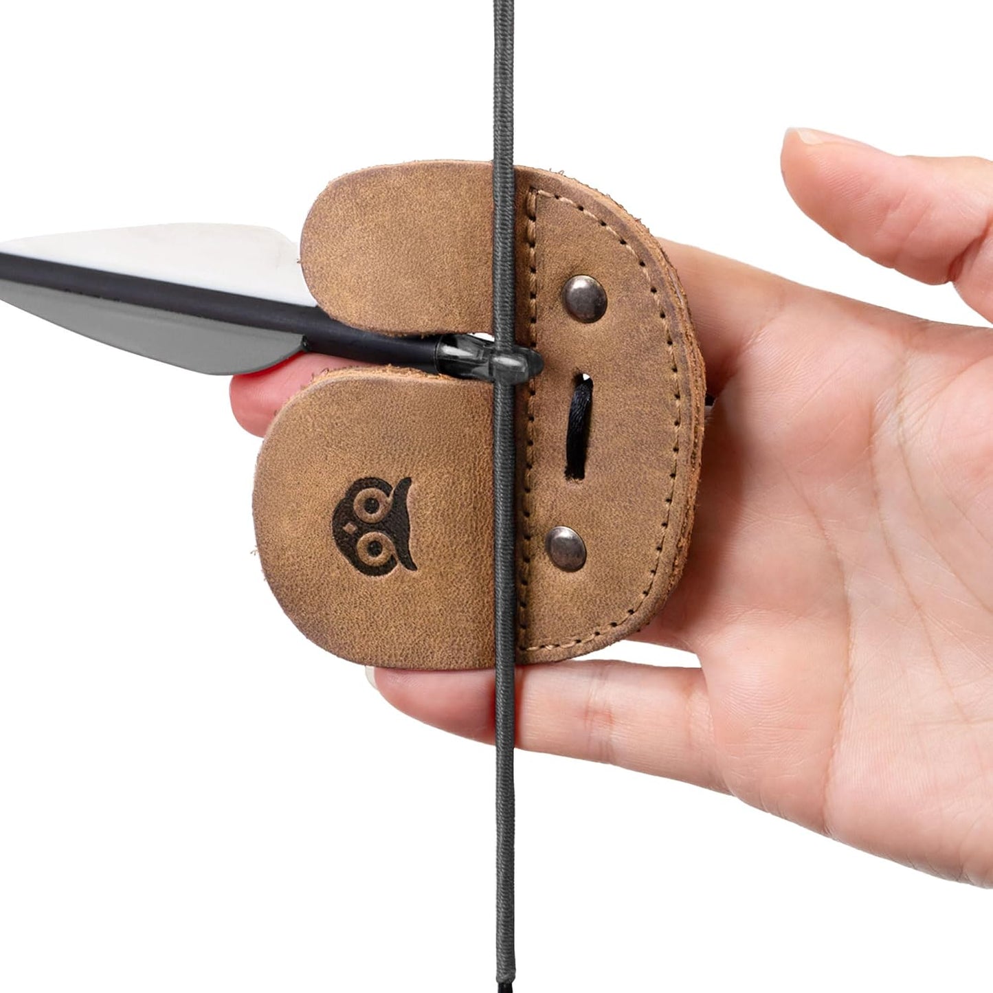 Archery Finger Tab, Protect Guard for Recurve Bows, Finger Protector, Shooting Practice Gear Sports & Outdoors, Full Grain Leather, Handmade