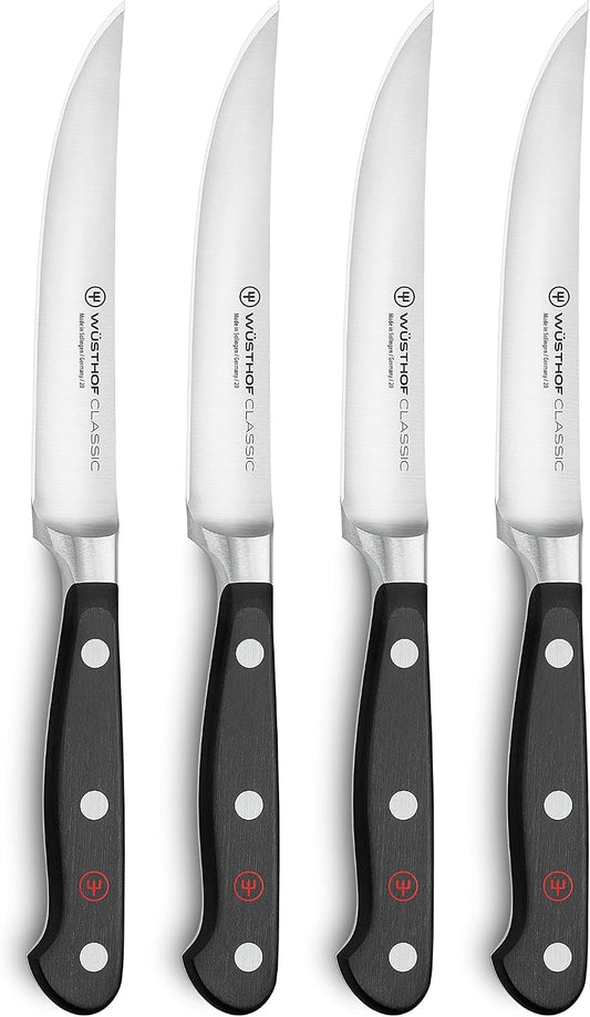 Wusthof Classic Steak Knife Set with Wood Case (4 Piece)