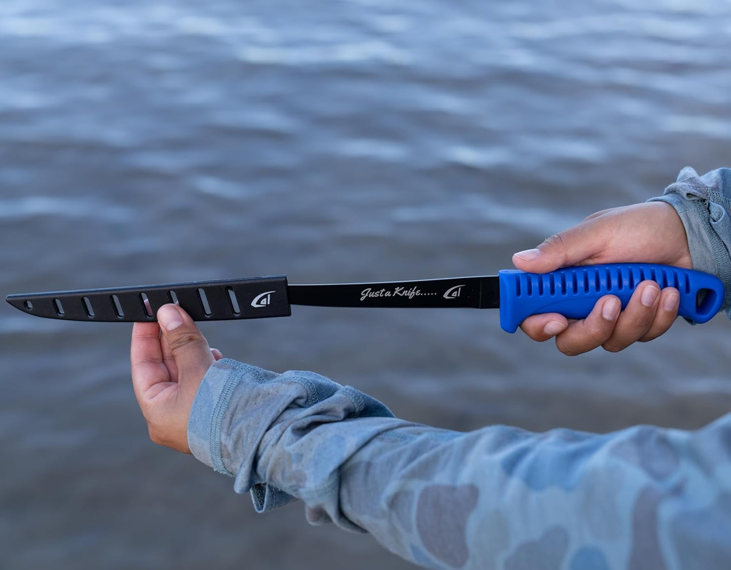 danco 5-Piece 6-Inch JAK Fillet Knife Set, Neon Blue Bait Knives for Fish | 5-Piece 6-Inch JAK Fillet Knife Set, Stainless Steel Blades, Neon Blue Non-Slip Handles, Freshwater and Saltwater Fishing