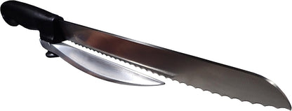 ' Precision Slicing Knife (Right-Handed) - 8 and 1/4 Inches Stainless Serrated Blade With Cutting Guide for Exact Slices Up To 5/8 Inch Thick
