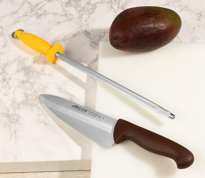 Series Chair as-Sharpening Body Carbon Steel Chromium Coated 300 mm (11.81 Inch) -Handle Polypropylene Yellow Colour, Stainless ands Plastic