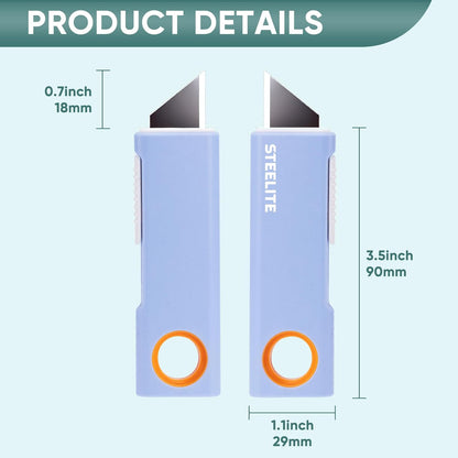 5PCS Mini Box Cutter Keychain, Retractable Package Opener for Boxes, Envelopes & Packages, Cute Portable Box Opener for Office, Home & Daily Use
